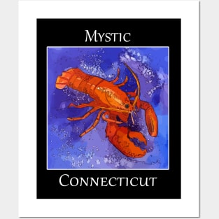 Iconic Red Lobster representing the great town of Mystic Connecticut Posters and Art